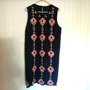 Banana Republic Pink and Blue Asymmetrical Sheath Dress